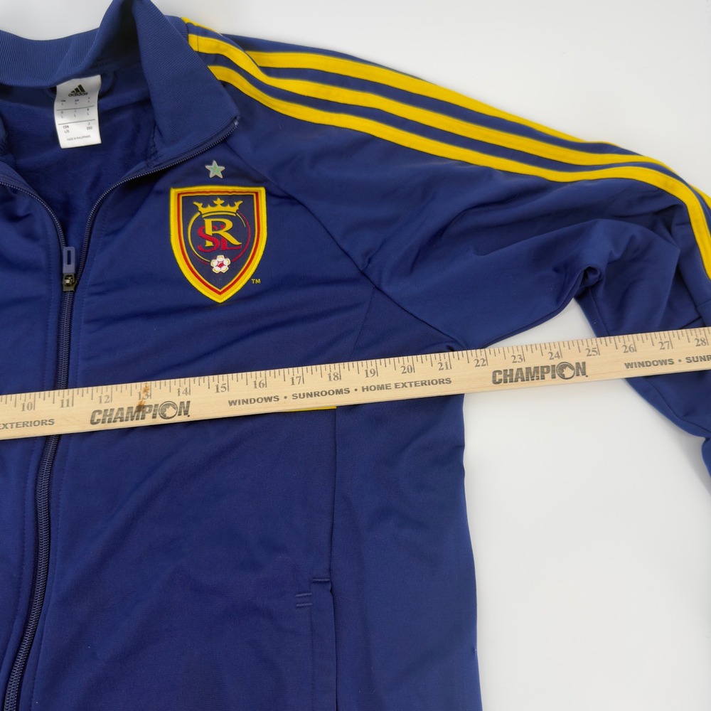 Adidas Real Salt Lake MLS Soccer‎ Track Jacket Mens Large Blue Yellow Full Zip - Picture 5 of 7